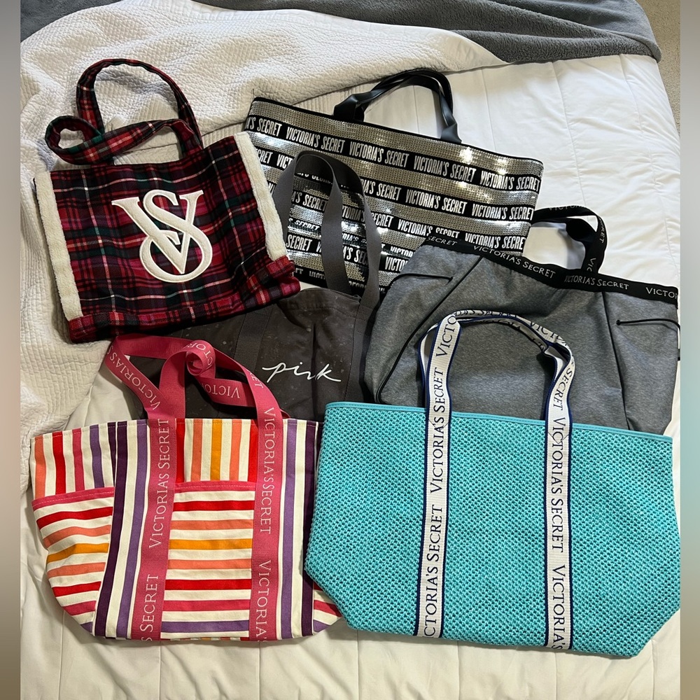6 Victoria’s Secret/ Pink tote bags